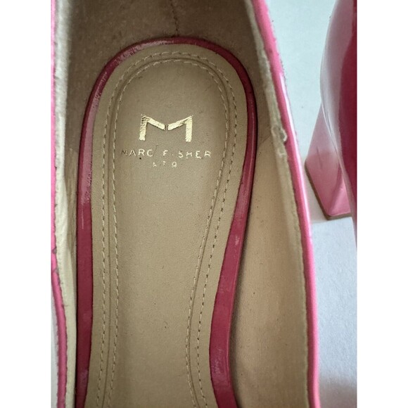 Marc Fisher Women's Zala Pointed Toe Block Heel Leather Pumps Pink Size 5.5 $147 - Picture 2 of 6